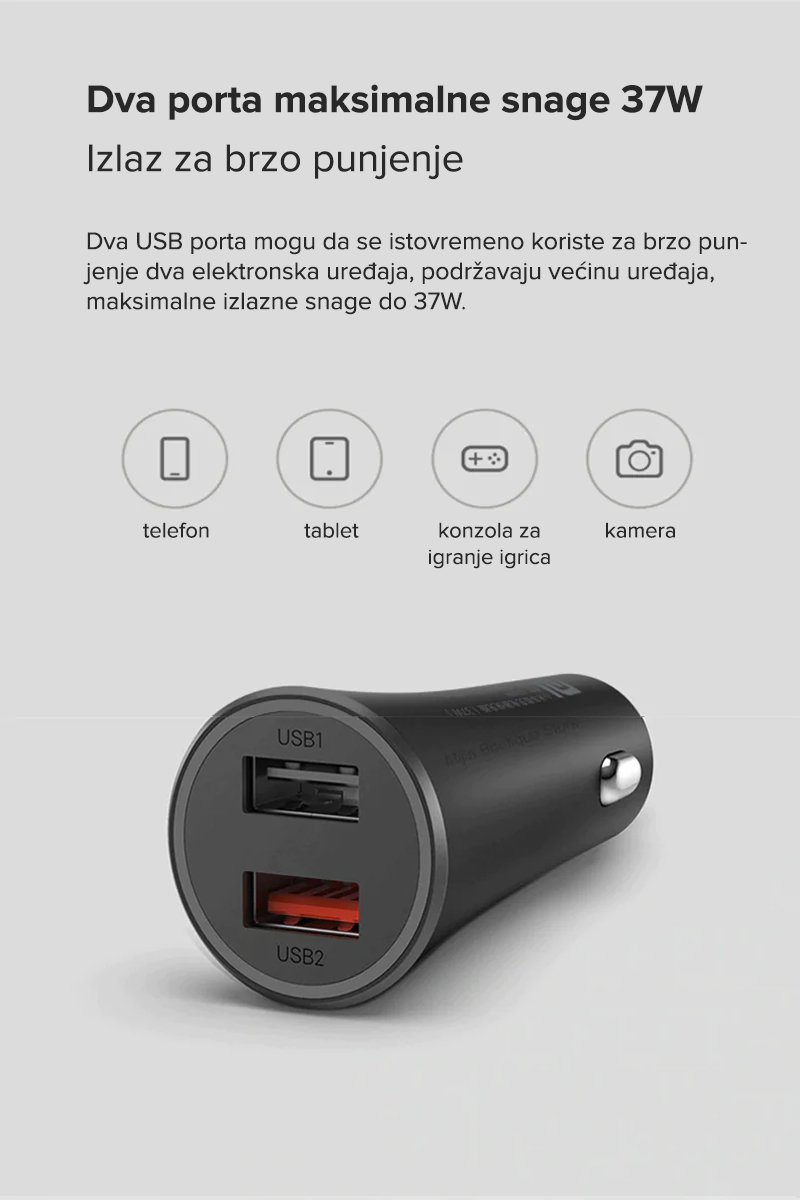 Mi 37W Dual-Port Car Charger