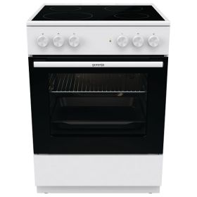 Gorenje GEC6A11WG Električni šporet, Bijeli, Staklokeramička,
