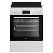 BEKO FBE 67300 WD Električni šporet, Bijeli, Staklokeramička, 66 l