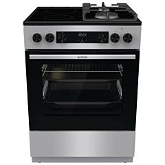 GORENJE GKC6C60XT Kombinovani šporet, 60 cm, Inox, Staklokeramička/Gorionik, 71 L