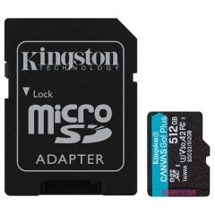 KINGSTON Canvas Go! Plus SDCG3/512 microSD+Adapter