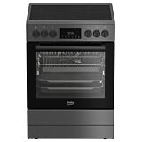 BEKO FBM67320GAT Električni šporet, Crni, Staklokeramička, 72 l