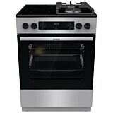 GORENJE GKC6C60XT Kombinovani šporet, 60 cm, Inox, Staklokeramička/Gorionik, 71 L