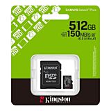 KINGSTON Canvas Select Plus SDCS3/512GB  microSD+Adapter