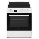 TESLA CV6400SW Električni šporet, Bijela, Staklokeramička, 56 l